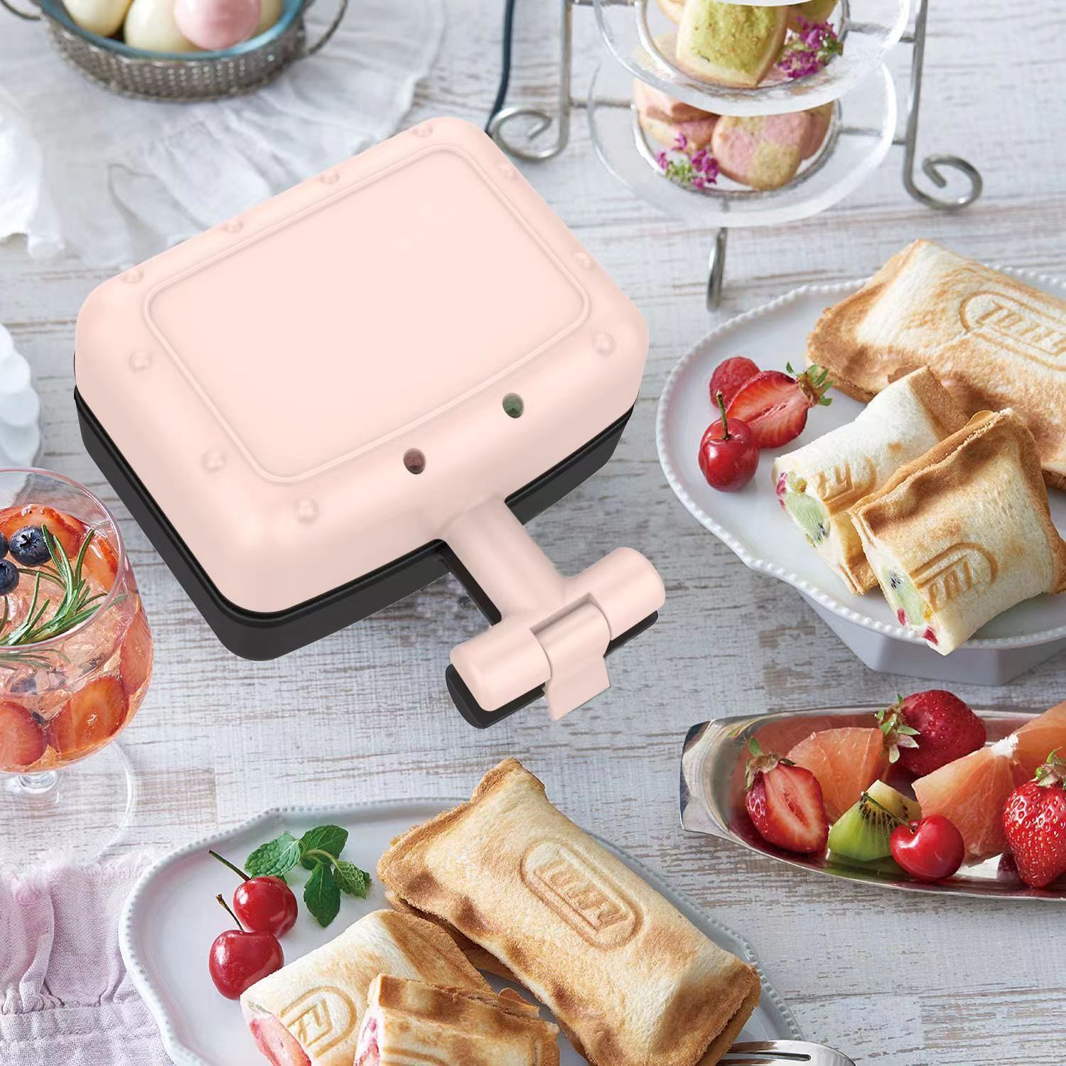Mini Sandwich & Hamburger Maker – Double-Sided Non-Stick Heating Breakfast Machine