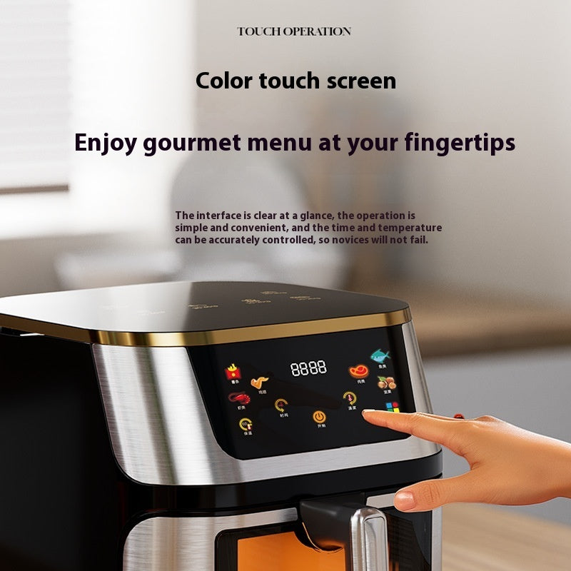 10L Smart Air Fryer Oven – Large Capacity Visual Automatic Deep Frying Machine