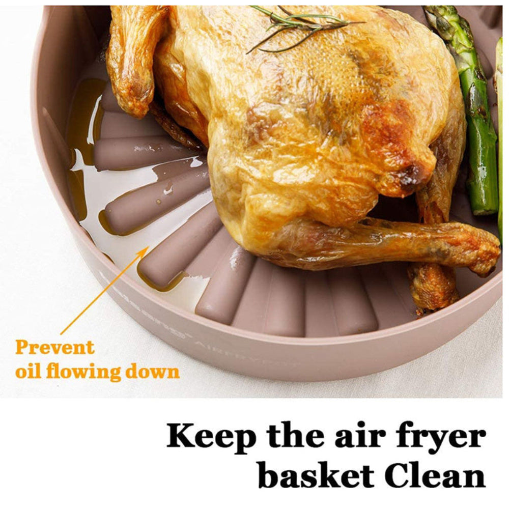 Silicone pot for air fryer – multi-functional reusable oven and fryer accessory