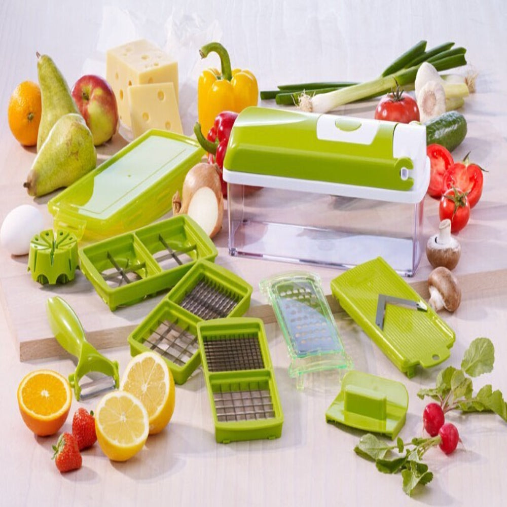 12pcs multifunctional vegetable chopper set – handheld slicer, dicer and grater