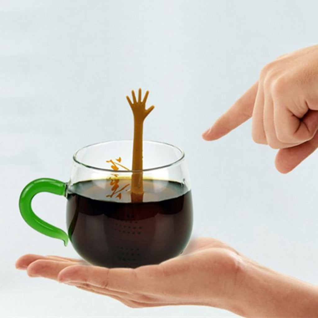 Funny hand gestures tea infuser – unique and fun loose leaf tea brewer