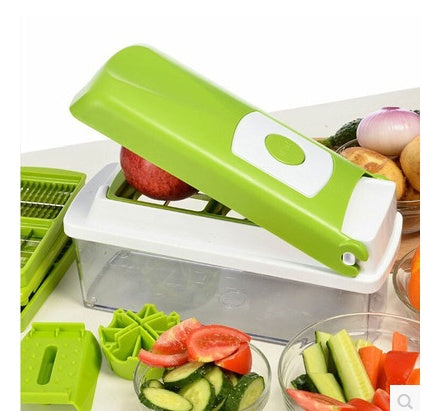 12pcs Multifunctional Vegetable Chopper Set – Handheld Slicer, Dicer & Grater