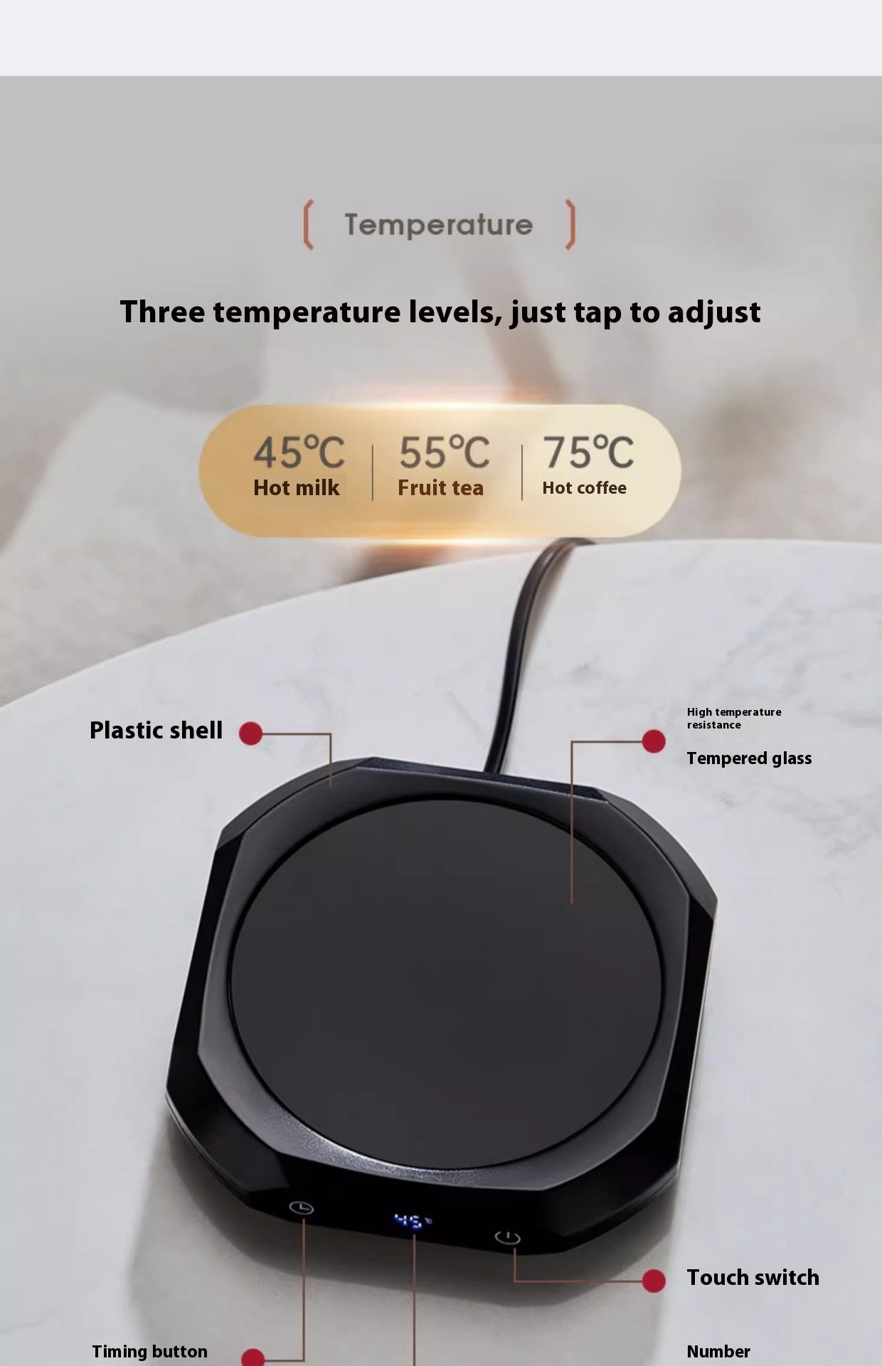 Smart Heating Base – Automatic Constant Temperature Warmer for Home & Office Use