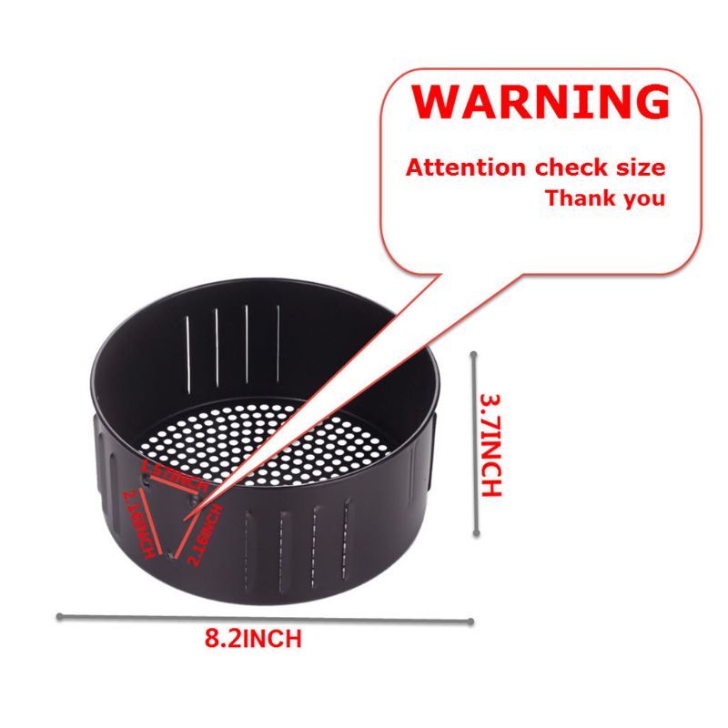 Air Fryer Food Basket with Liner – Non-Stick Reusable Silicone Accessories