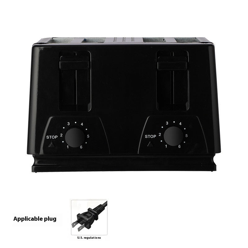 Home Breakfast Toaster – Double Slot Bread Maker with Dual-Side Roasting
