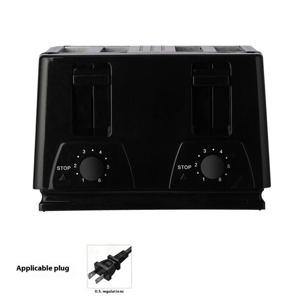 Home breakfast toaster – double slot bread maker with dual-side roasting