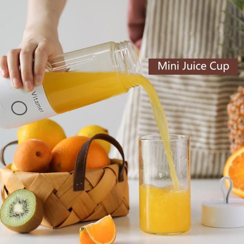 350ml Portable Blender – USB Rechargeable Juicer Cup for Smoothies & Frozen Drinks