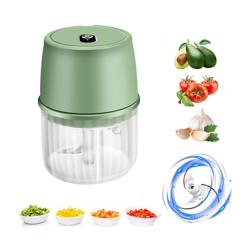 Mini Electric Garlic Chopper – USB Rechargeable Food Processor for Kitchen
