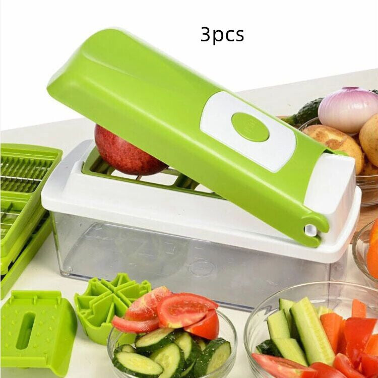12pcs Multifunctional Vegetable Chopper Set – Handheld Slicer, Dicer & Grater