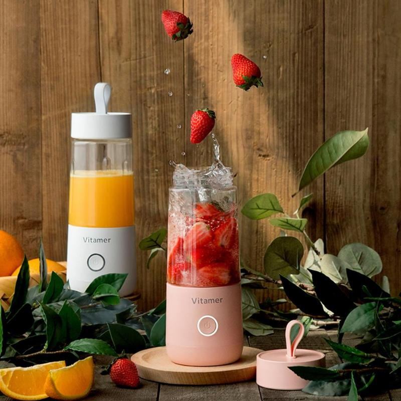350ml Portable Blender – USB Rechargeable Juicer Cup for Smoothies & Frozen Drinks
