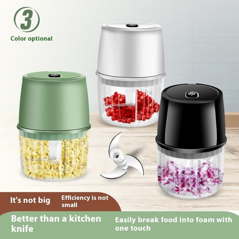 Mini Electric Garlic Chopper – USB Rechargeable Food Processor for Kitchen