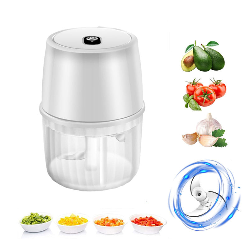 Mini Electric Garlic Chopper – USB Rechargeable Food Processor for Kitchen
