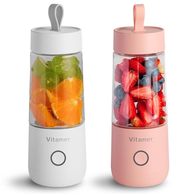 350ml Portable Blender – USB Rechargeable Juicer Cup for Smoothies & Frozen Drinks