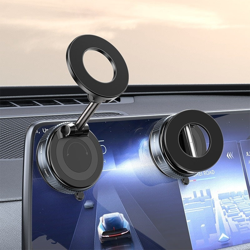 MagSafe car navigation phone holder K007 Pro Mount securely holding smartphone on car dashboard