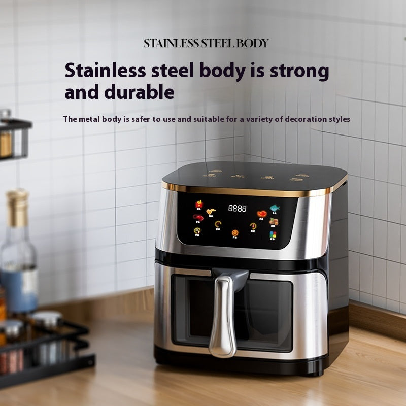 10L Smart Air Fryer Oven – Large Capacity Visual Automatic Deep Frying Machine