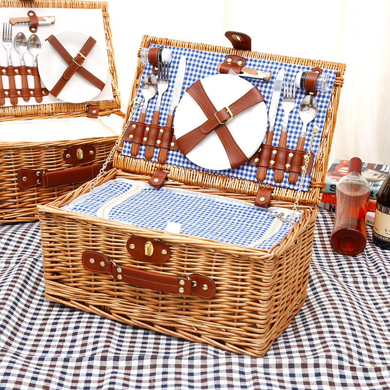 Rattan Wicker Storage Basket – Picnic & Vegetable Basket Organizer