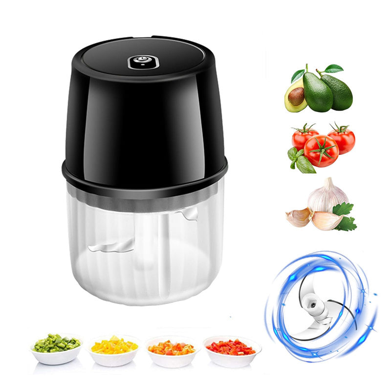 Mini Electric Garlic Chopper – USB Rechargeable Food Processor for Kitchen
