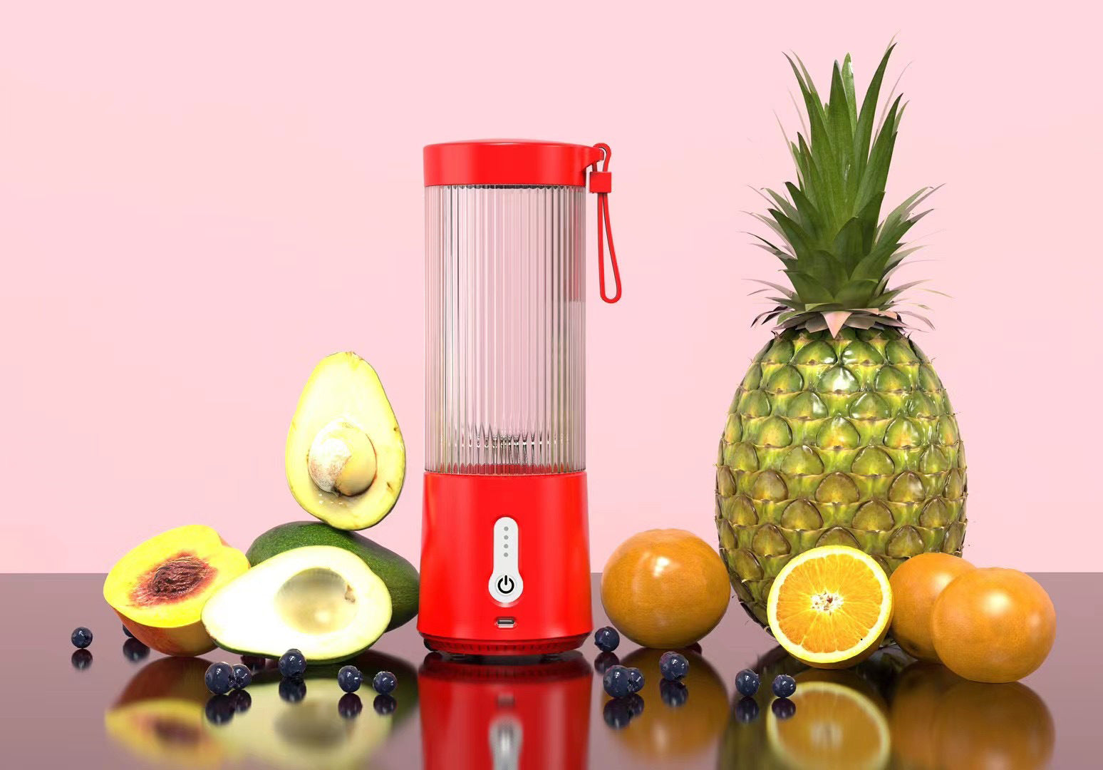 Mini Electric Fruit Juicer – Small Portable Juicing Cup & Blender for Smoothies and Shakes
