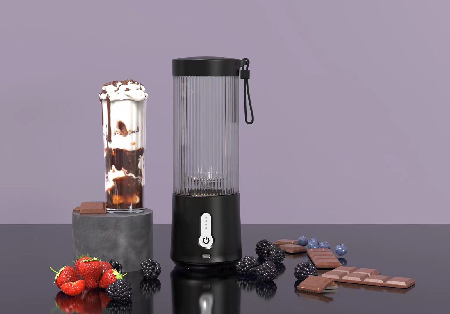 Mini Electric Fruit Juicer – Small Portable Juicing Cup & Blender for Smoothies and Shakes