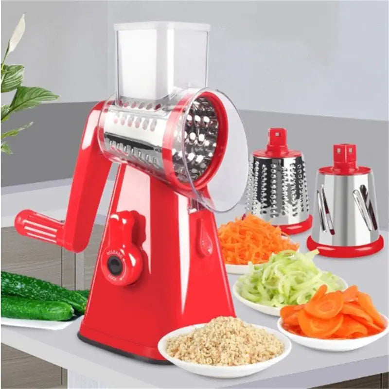 Multi-functional Hand Drum Vegetable Cutter Slicer