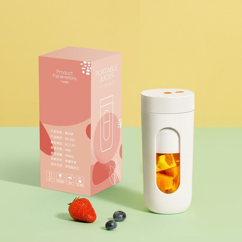 Small Portable Electric Juicer Cup – Automatic Ice-Crushing Blender for Home & Travel