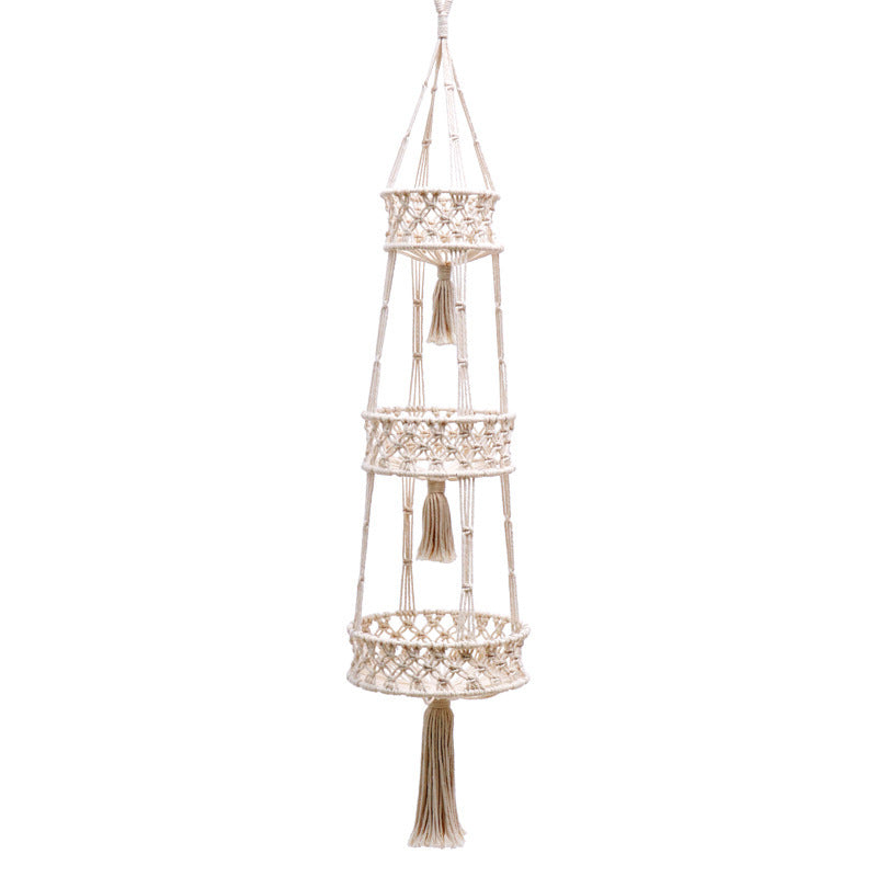 Three-Tier Hanging Basket – Flower & Fruit Storage Organizer
