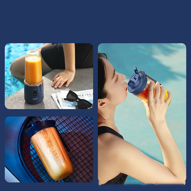 6-Blade Mini Portable Blender – USB Rechargeable Juicer Cup & Smoothie Maker | Fruit Extractor & Squeezer