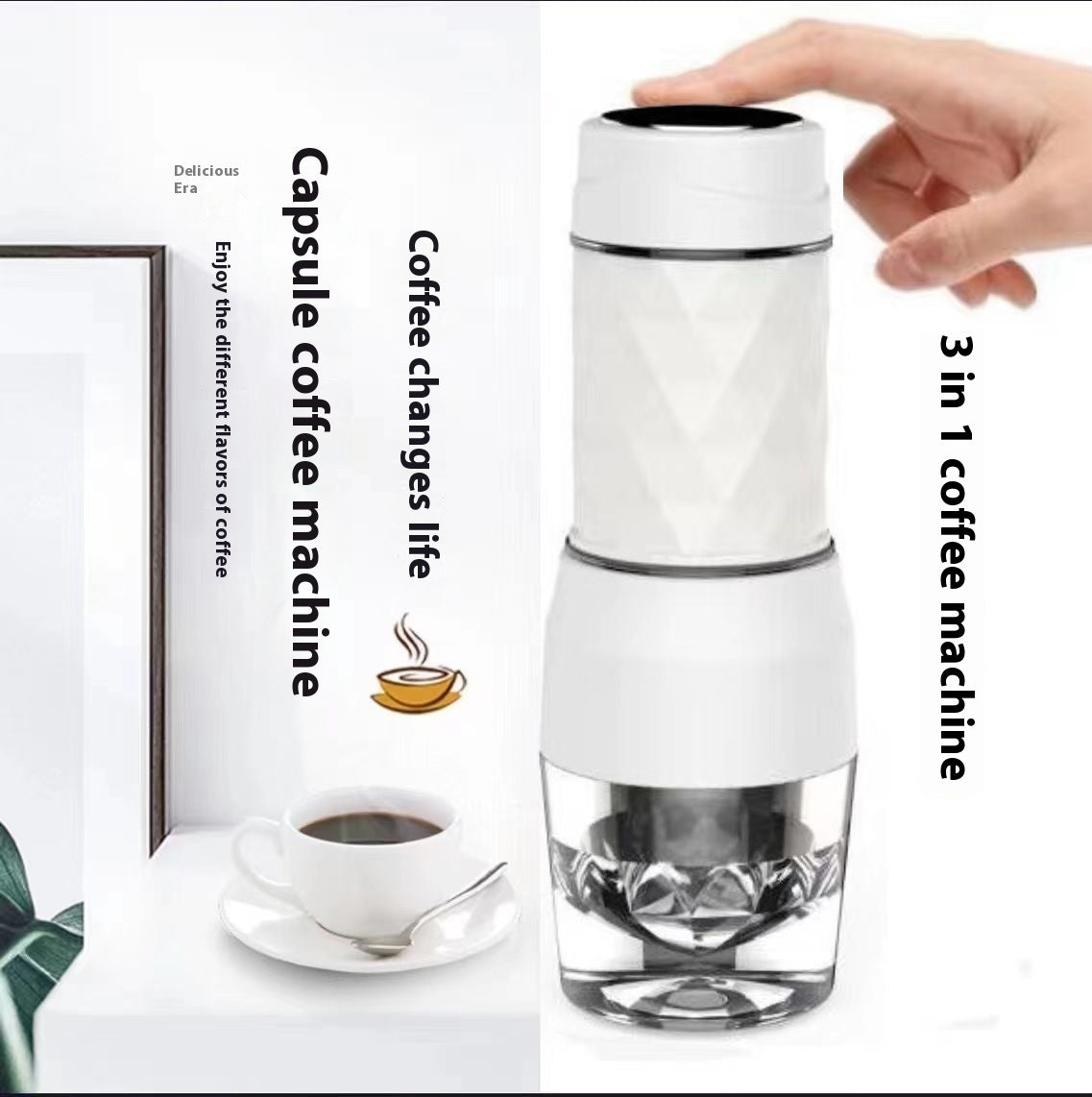 Mini cafetera espresso portátil de moda