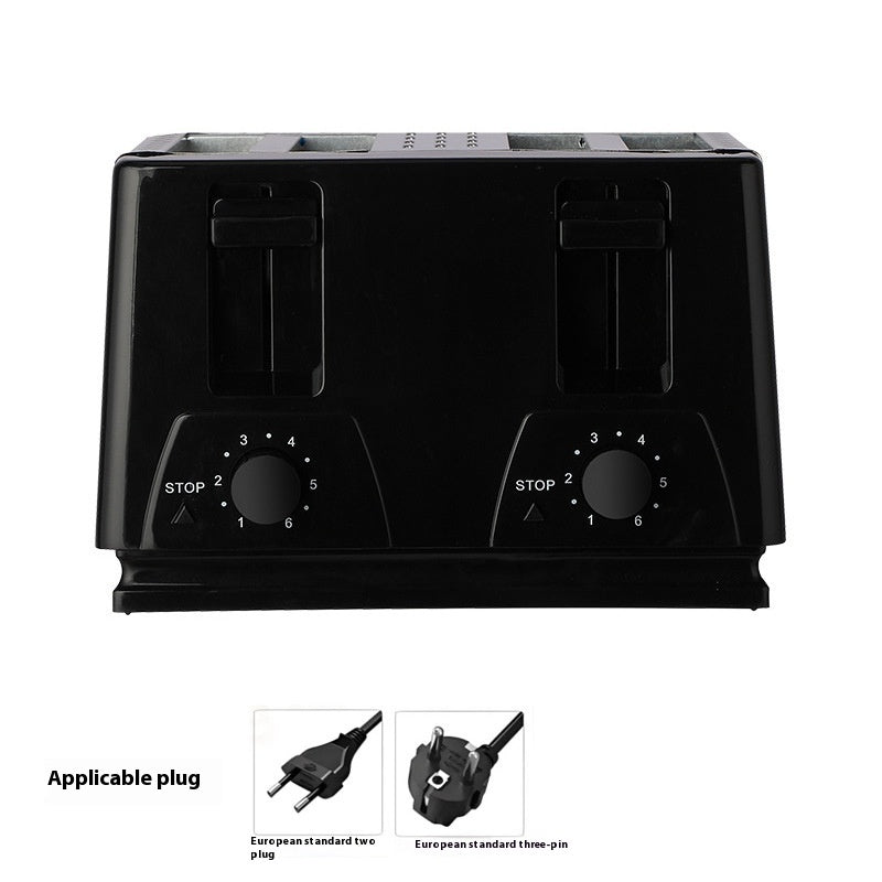Home Breakfast Toaster – Double Slot Bread Maker with Dual-Side Roasting
