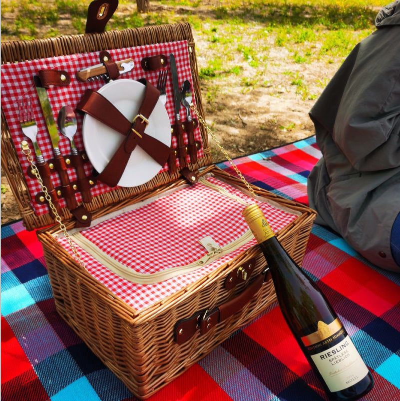 Rattan Wicker Storage Basket – Picnic & Vegetable Basket Organizer