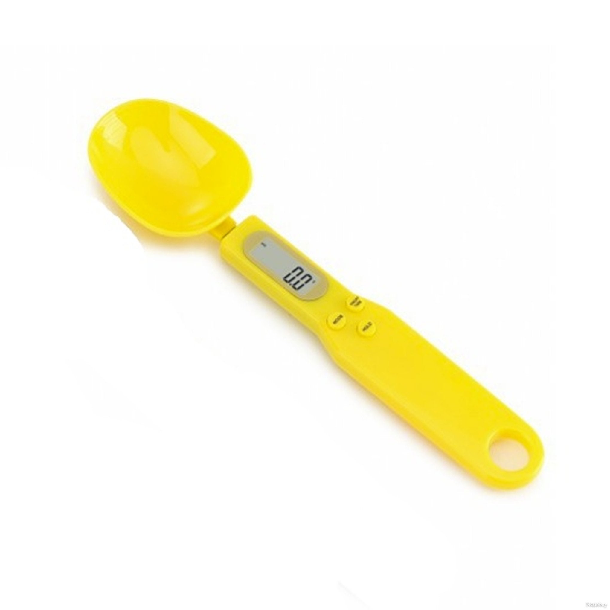 Digital kitchen scale with LCD display and measuring spoon – mini food and ingredient scale