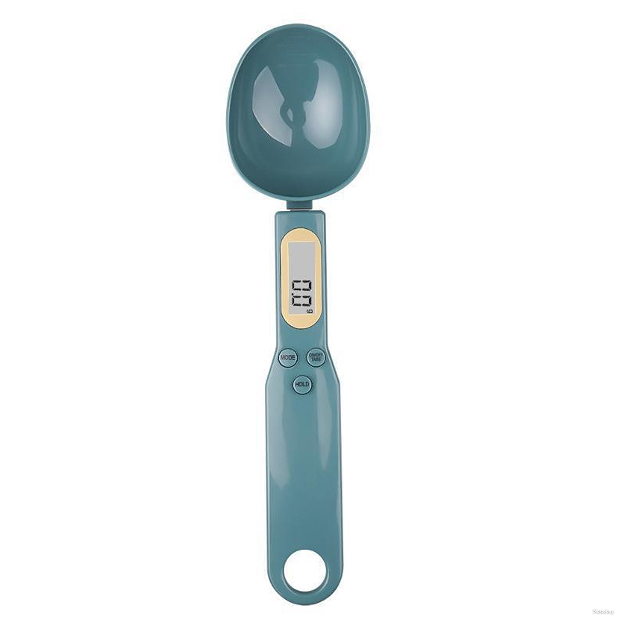 Digital kitchen scale with measuring spoon – accurate food and ingredient scale