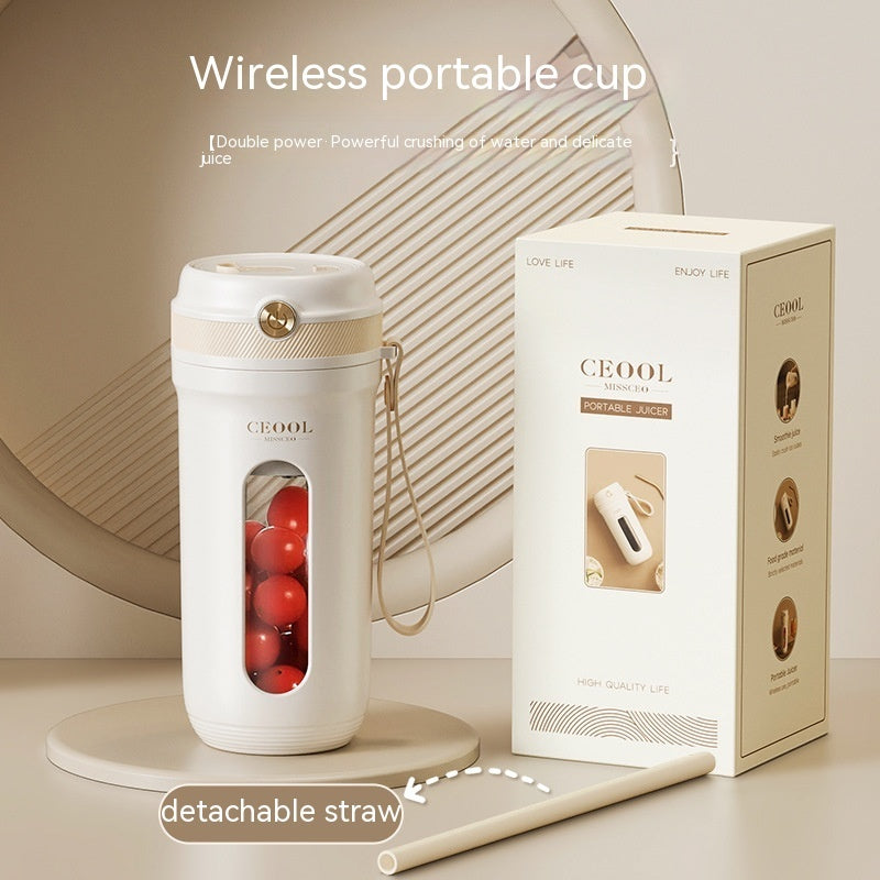 Small Portable Electric Juicer Cup – Automatic Ice-Crushing Blender for Home & Travel