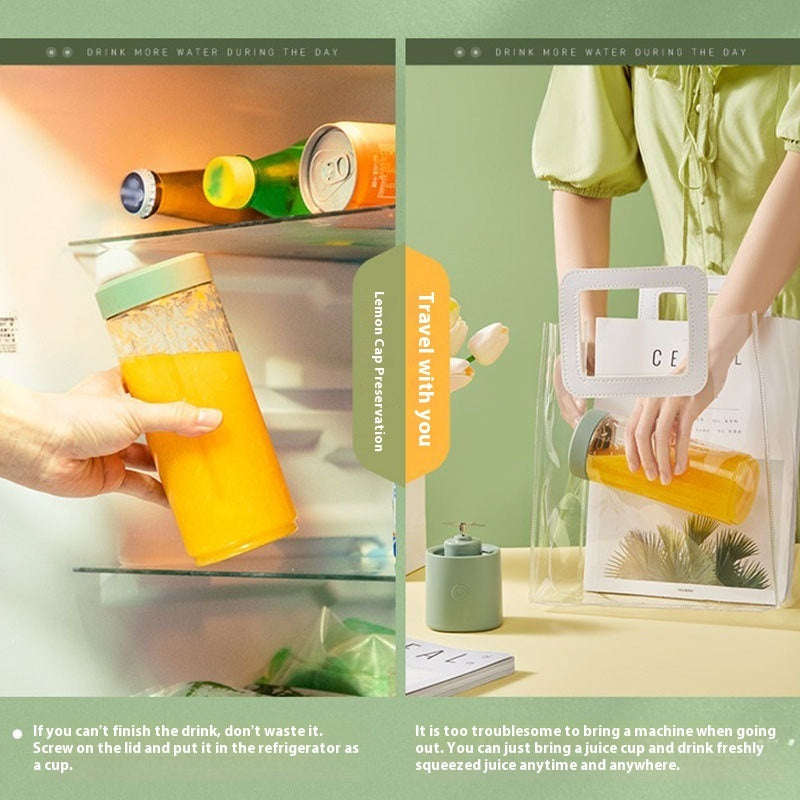 Portable Rechargeable Juicer Cup – Multifunctional Mini Electric Blender for Fruits & Vegetables