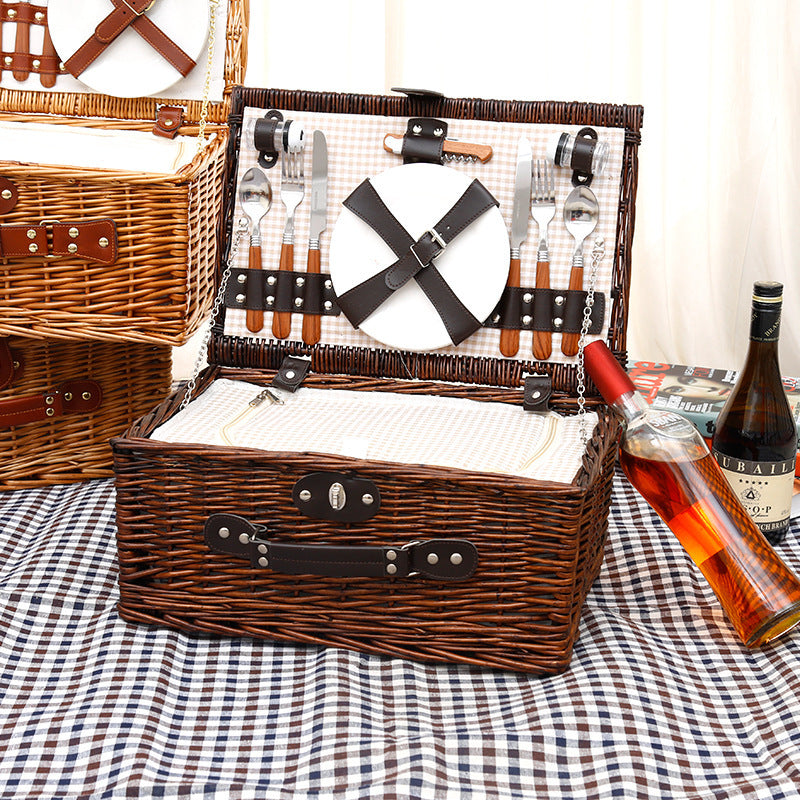 Rattan Wicker Storage Basket – Picnic & Vegetable Basket Organizer