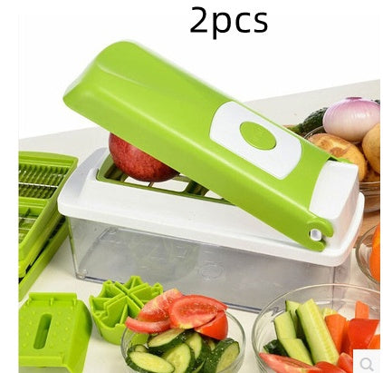 12pcs Multifunctional Vegetable Chopper Set – Handheld Slicer, Dicer & Grater