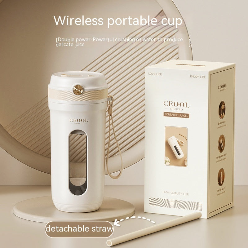 Small Portable Electric Juicer Cup – Automatic Ice-Crushing Blender for Home & Travel