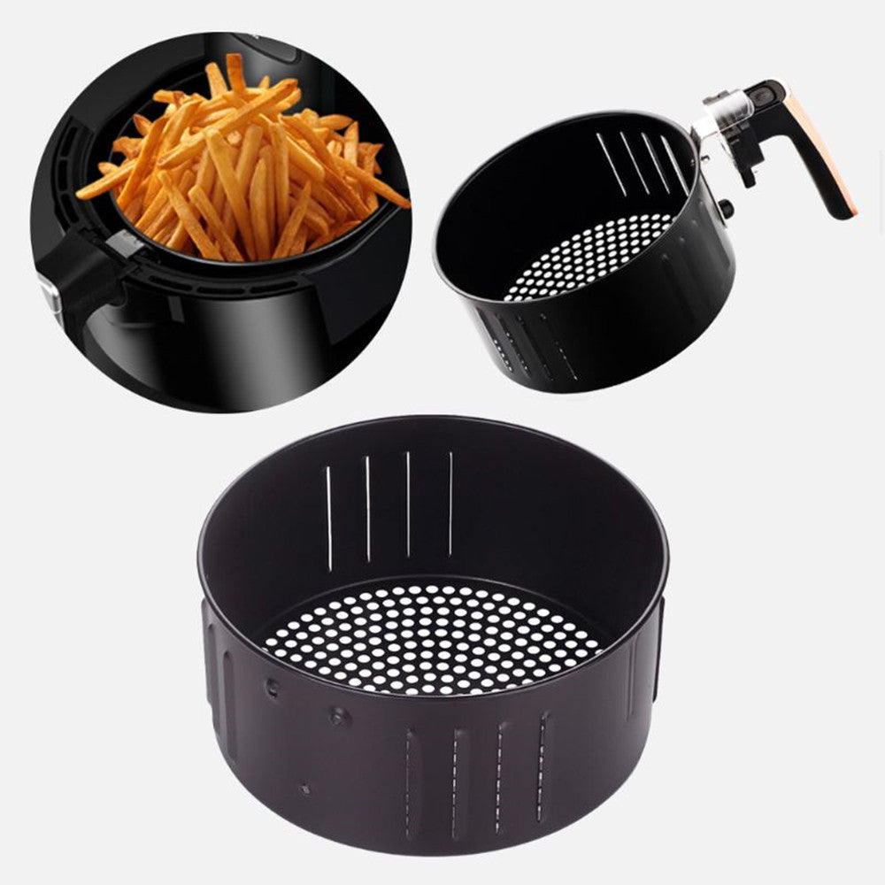 Air fryer food basket with liner – non-stick reusable silicone accessories