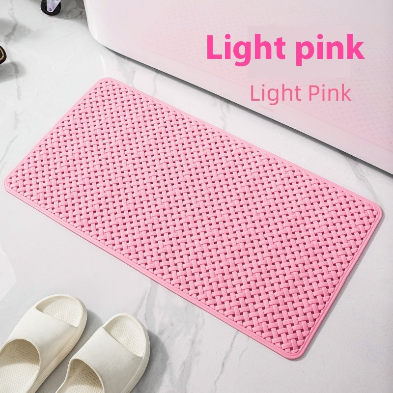 Pink waterproof bath mat – anti-slip home bathroom decor