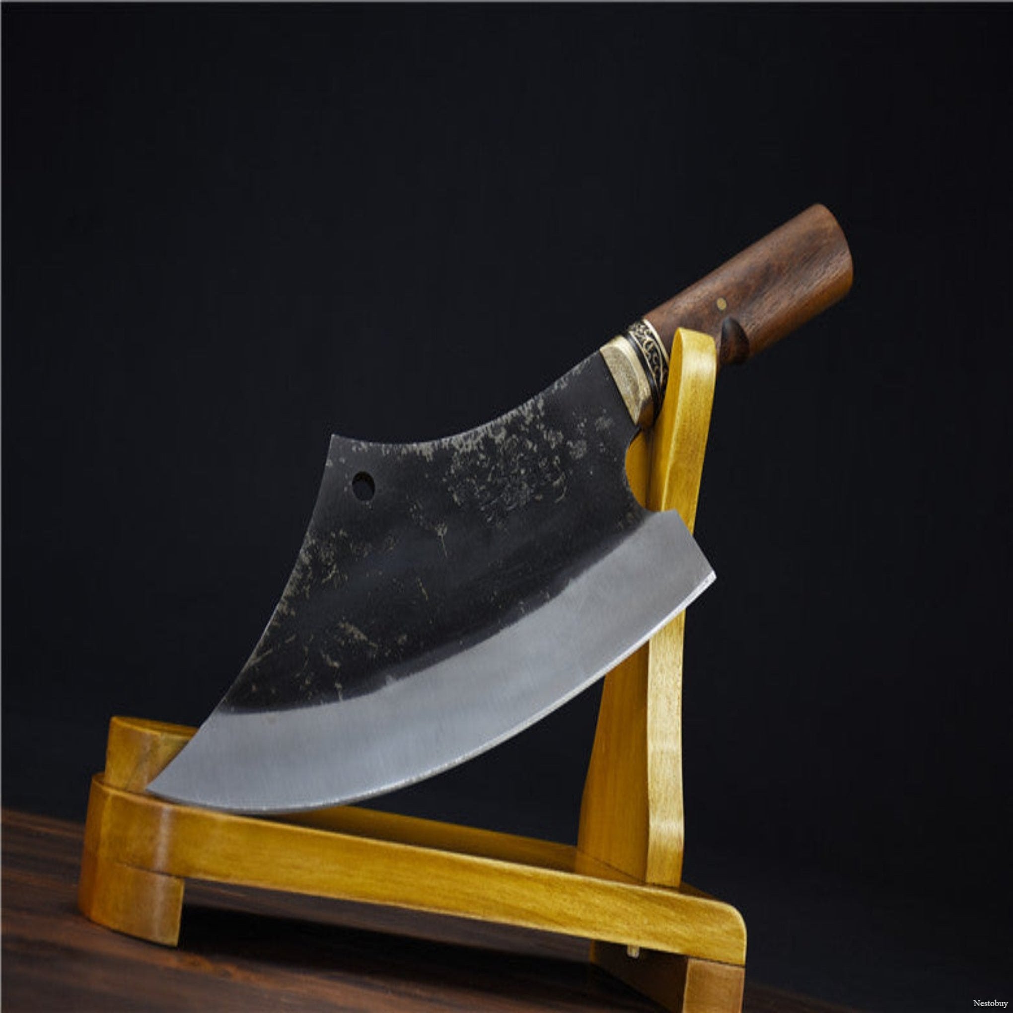 Heavy-duty meat and bone chopper knife – professional kitchen butcher cleaver