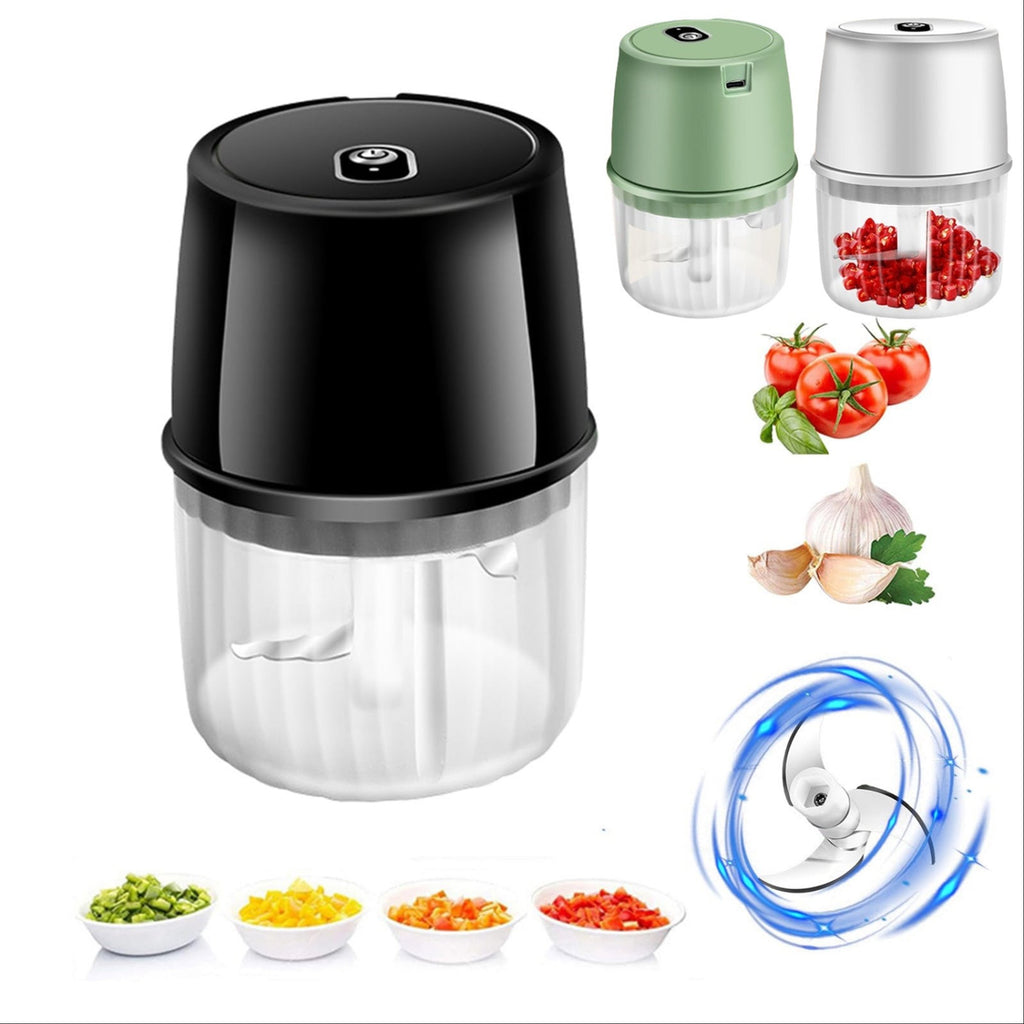 Mini electric garlic chopper – USB rechargeable food processor for kitchen