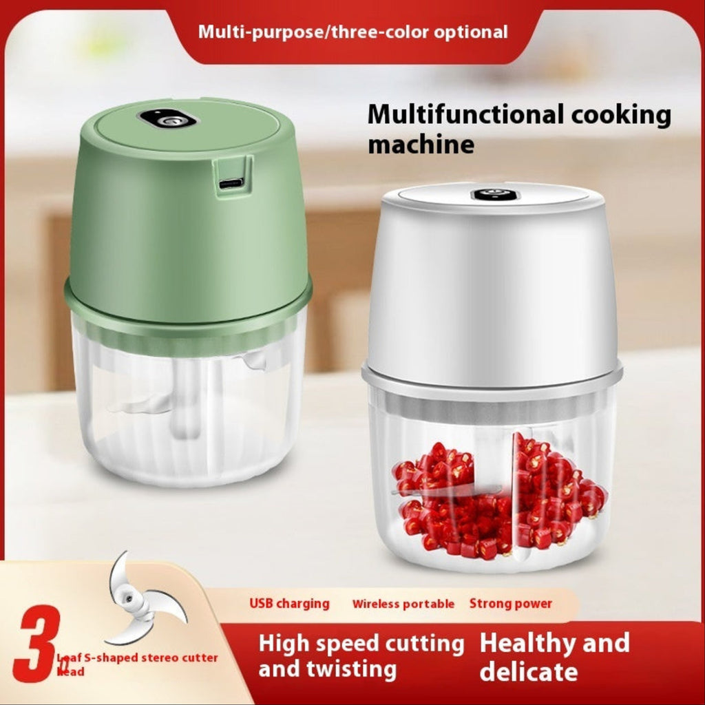 Mini electric garlic chopper – USB rechargeable food processor for kitchen
