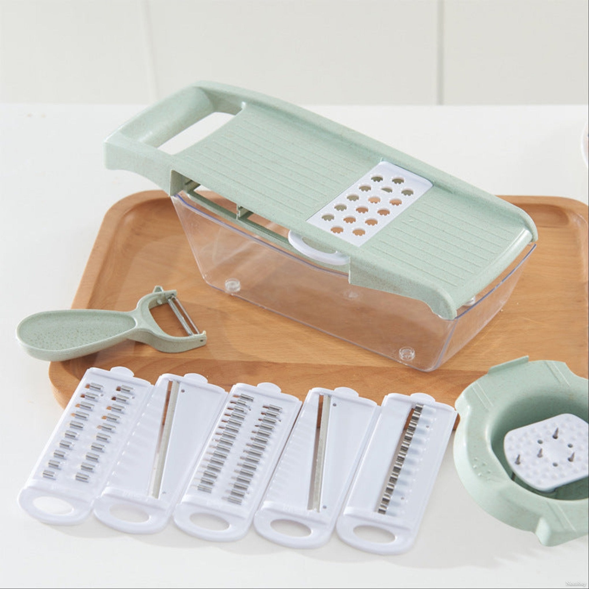 Multi-function vegetable chopper – manual food dicer and slicer for kitchen