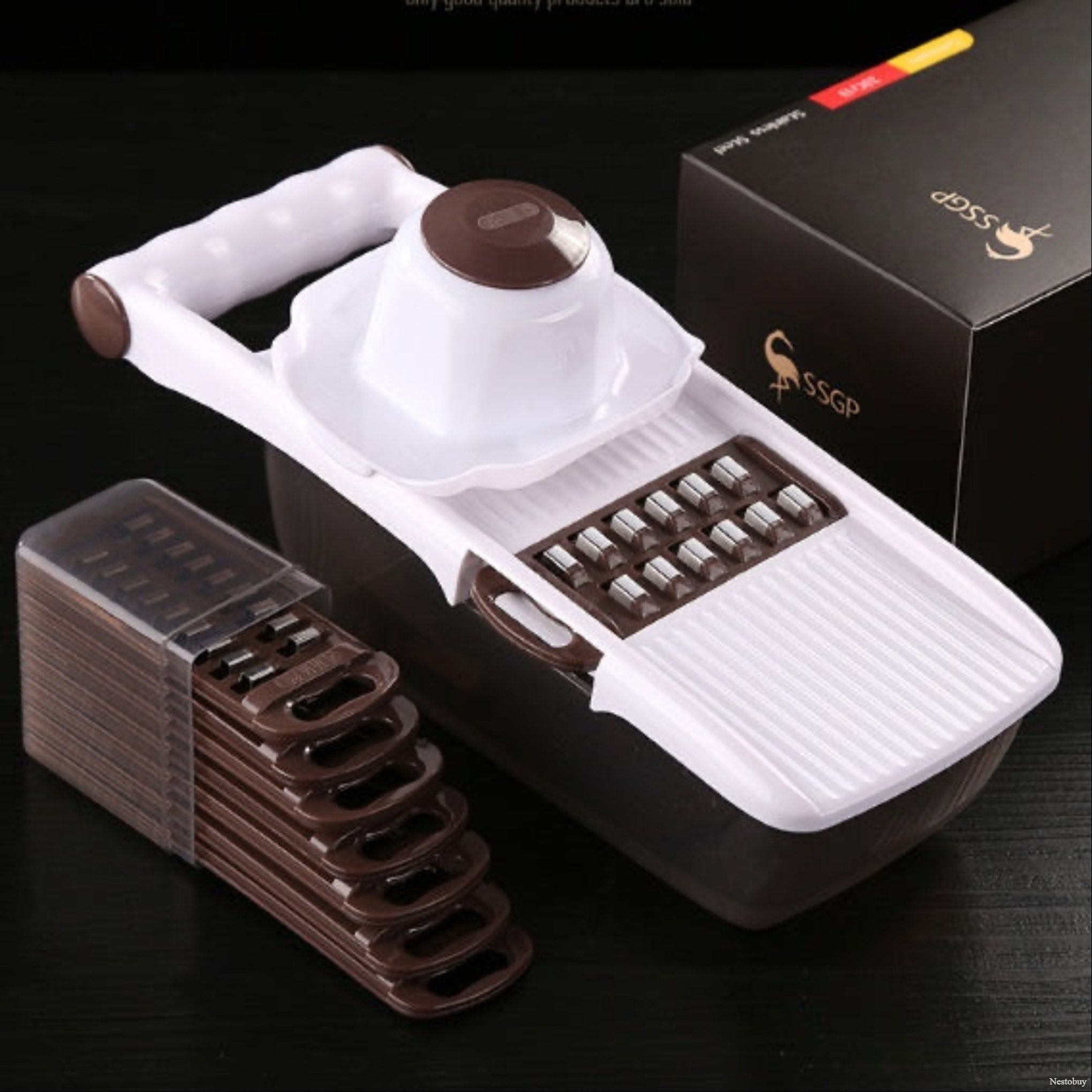 Multi-function vegetable chopper – manual food dicer and slicer for kitchen