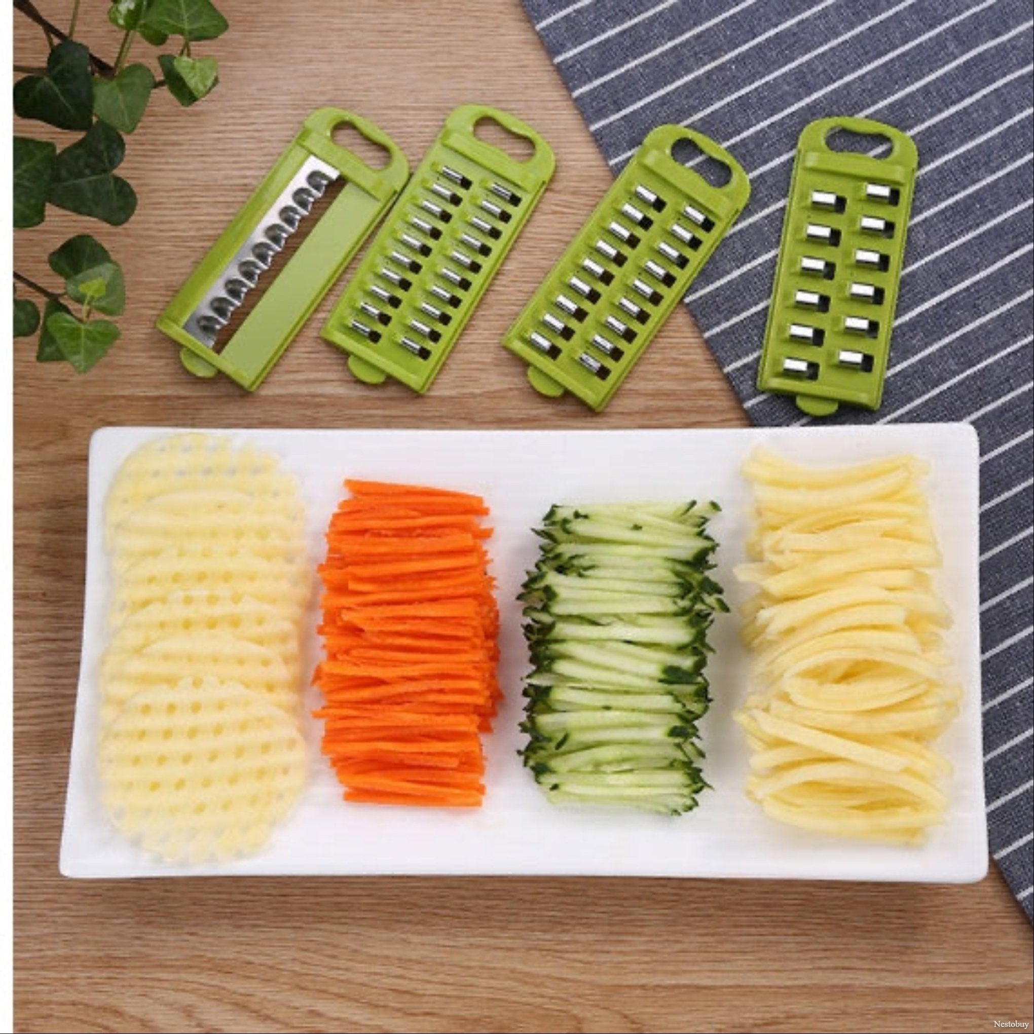 Multi-function vegetable chopper – manual food dicer and slicer for kitchen
