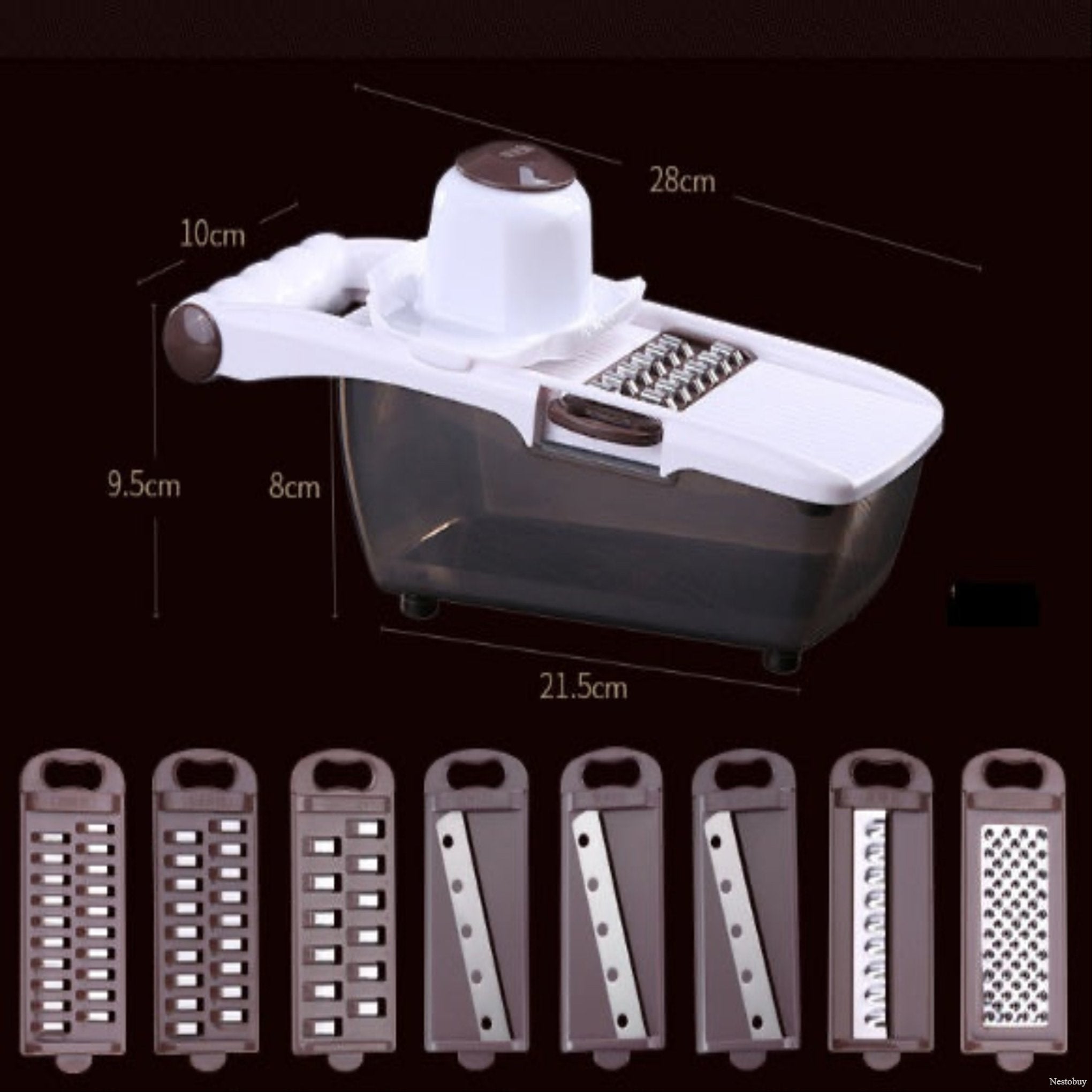 Multi-function vegetable chopper – manual food dicer and slicer for kitchen