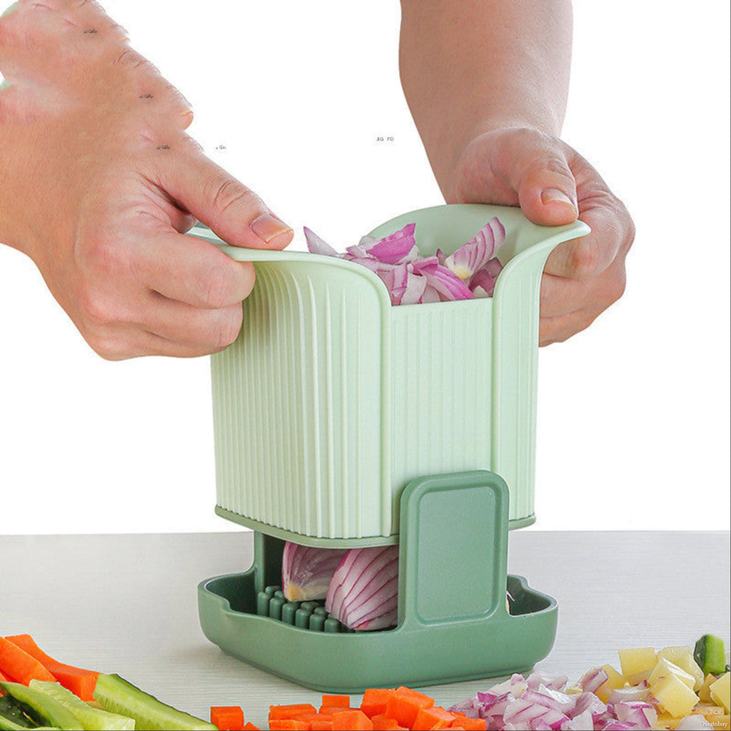 Multifunctional vegetable chopper – manual onion dicer and potato slicer for kitchen