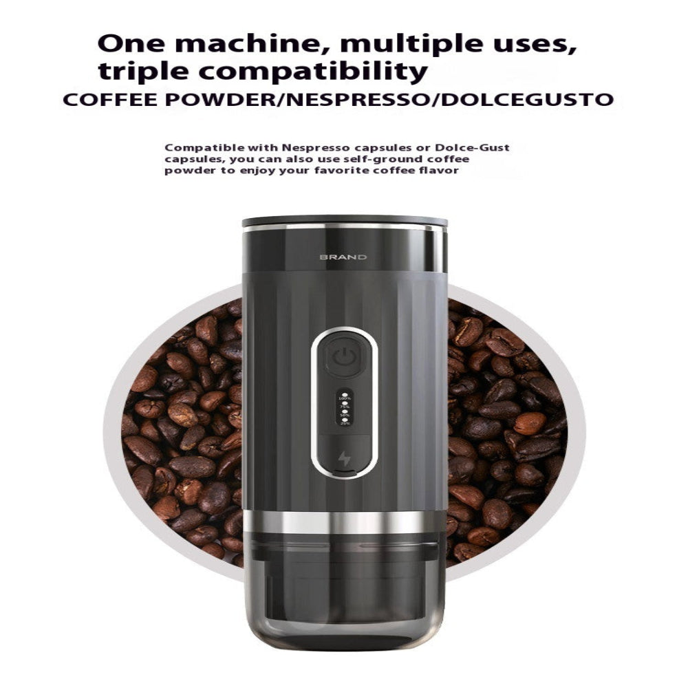 Portable automatic espresso capsule coffee machine