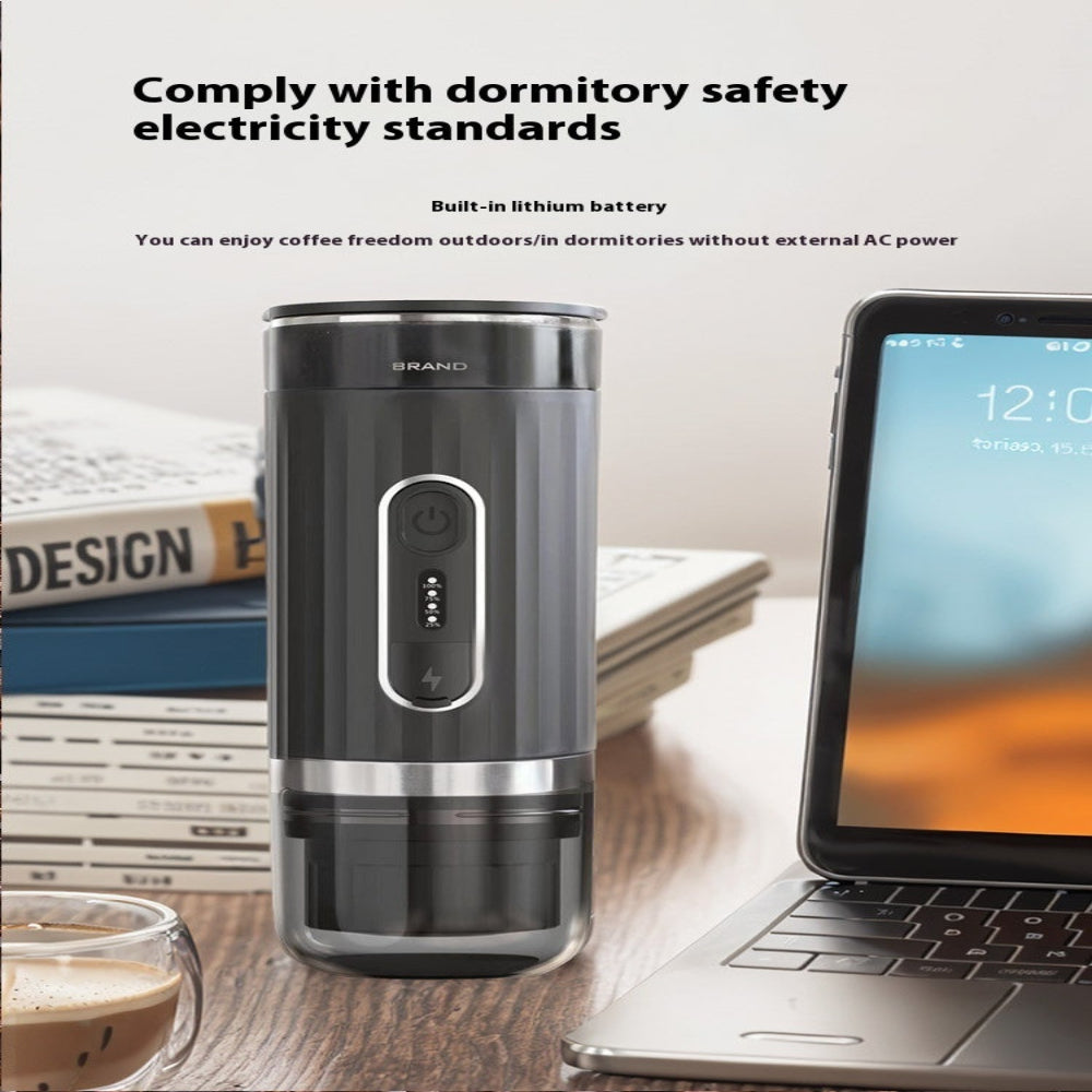 Portable automatic espresso capsule coffee machine