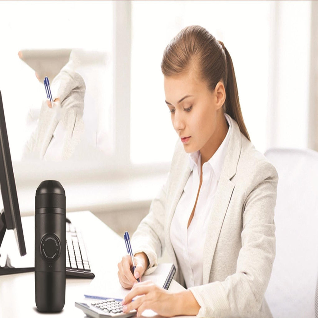 Portable hand-pressure espresso machine – manual travel coffee maker